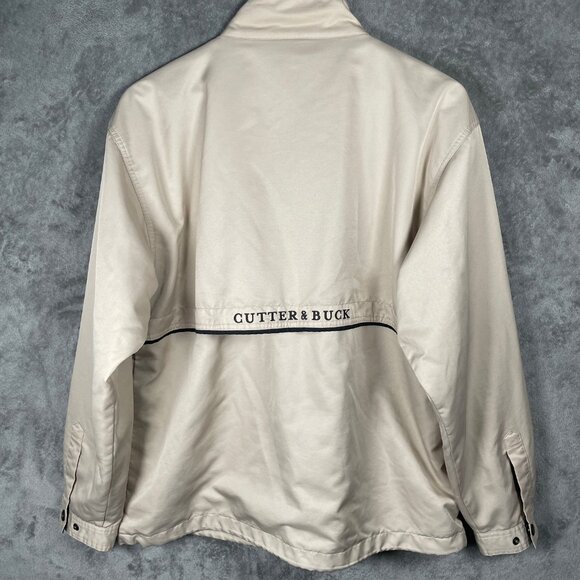 Cutter & Buck Size Large Golf Jacket Beige Windbreaker Casual Outdoor - Picture 3 of 7